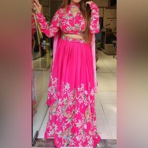 Brand new Pink floral Indian dress